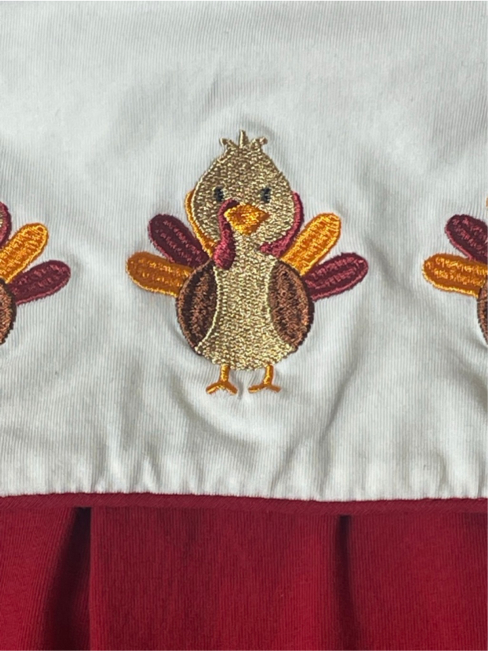 Boys Southern Tators Turkey thanksgiving bubble romper Embroidered 24 Months - Picture 3 of 9